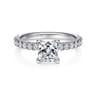 Amira - 14K White Gold Princess Cut Diamond Engagement Ring - 0.5 ct