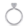 Amira - 14K White Gold Princess Cut Diamond Engagement Ring - 0.5 ct