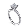 Amira - 14K White Gold Princess Cut Diamond Engagement Ring - 0.5 ct