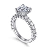 Brosnan - 14K White Gold Princess Cut Diamond Engagement Ring - 1.1 ct