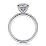 Amata - 14K White Gold Princess Cut Diamond Engagement Ring - 0.15 ct