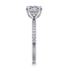 Amata - 14K White Gold Princess Cut Diamond Engagement Ring - 0.15 ct
