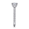 Ulani - 14K White Gold Princess Cut Diamond Engagement Ring - 0.5 ct