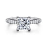 Broderick - 14K White Gold Princess Cut Diamond Engagement Ring - 0.3 ct