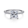Broderick - 14K White Gold Princess cut Diamond Engagement Ring - 0.31 ct