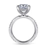 Luca - 14K White Gold Princess Cut Diamond Engagement Ring - 0.64 ct