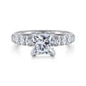 Sarita - 14K White Gold Princess Cut Diamond Engagement Ring - 0.9 ct
