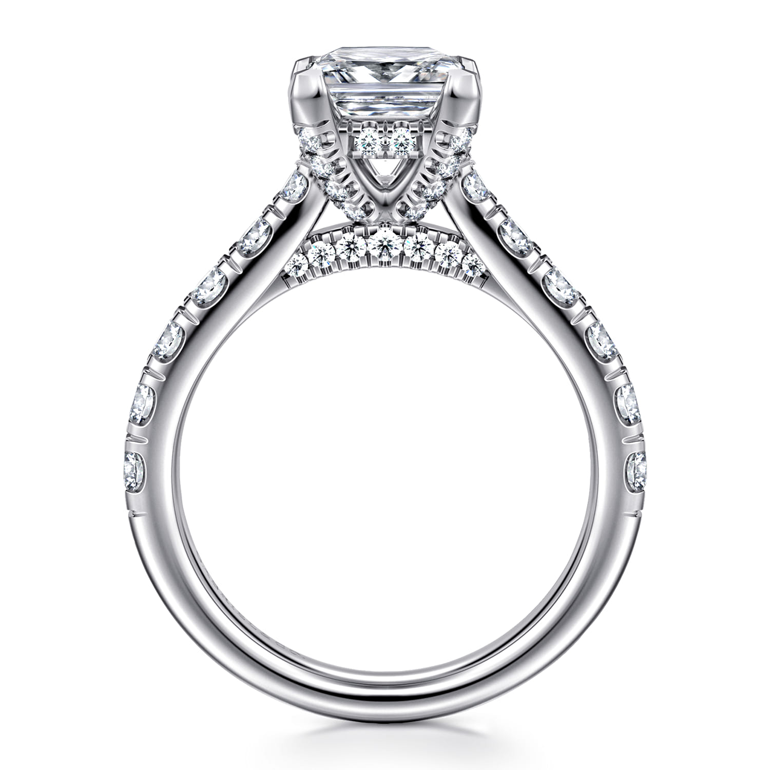 Sarita - 14K White Gold Princess Cut Diamond Engagement Ring - 0.9 ct - Shot 2