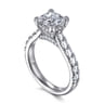 Sarita - 14K White Gold Princess Cut Diamond Engagement Ring - 0.9 ct