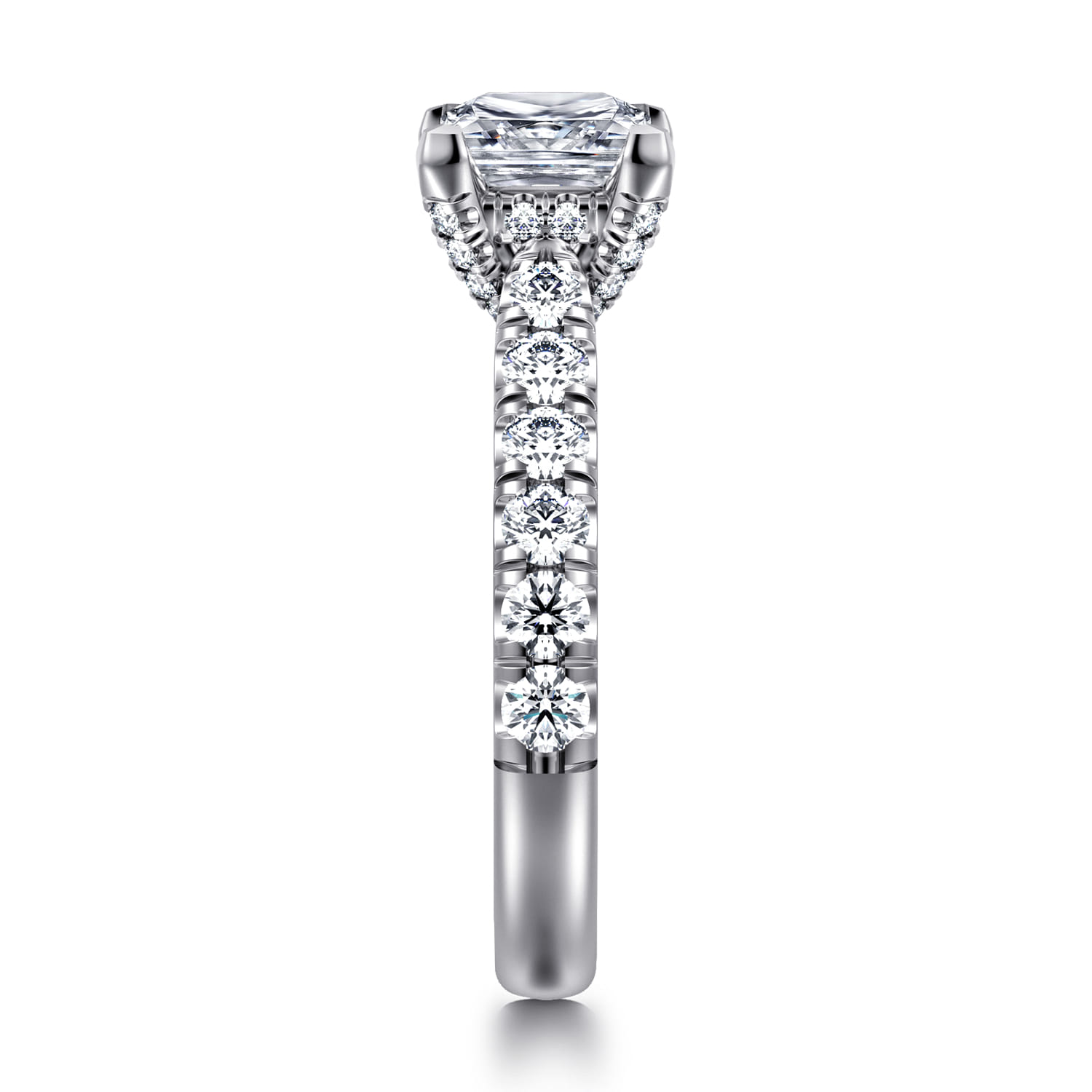 Sarita - 14K White Gold Princess Cut Diamond Engagement Ring - 0.9 ct - Shot 4