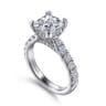 Sarita - 14K White Gold Princess Cut Diamond Engagement Ring - 0.9 ct