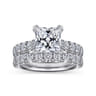 Sarita - 14K White Gold Princess Cut Diamond Engagement Ring - 0.9 ct
