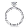 Evelyn - 14K White Gold Princess Cut Diamond Engagement Ring - 0.18 ct