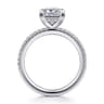 Evelyn - 14K White Gold Princess Cut Diamond Engagement Ring - 0.18 ct