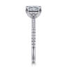 Evelyn - 14K White Gold Princess Cut Diamond Engagement Ring - 0.18 ct