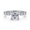 Juliet - 14K White Gold Princess Cut Diamond Engagement Ring - 0.47 ct