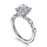 Juliet - 14K White Gold Princess Cut Diamond Engagement Ring - 0.47 ct