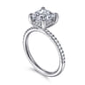 Stasia - 14K White Gold Princess Cut Diamond Engagement Ring - 0.23 ct