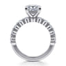 Silvey - 14K White Gold Princess Cut Single Prong Diamond Engagement Ring - 0.7 ct