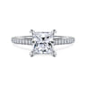 Aline - 14K White Gold Princess Cut Diamond Engagement Ring - 0.3 ct