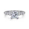 Emberlie - 14K White Gold Princess Cut Diamond Engagement Ring - 0.5 ct