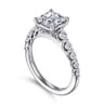 Emberlie - 14K White Gold Princess Cut Diamond Engagement Ring - 0.5 ct