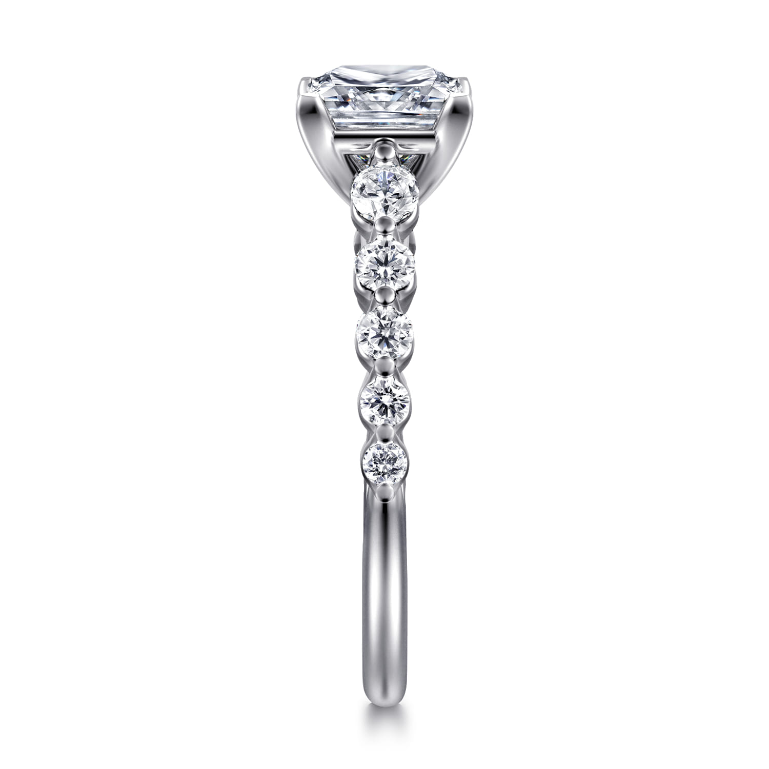 Emberlie - 14K White Gold Princess Cut Diamond Engagement Ring - 0.5 ct - Shot 4