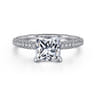 Alinna - 14K White Gold Princess Cut Diamond Engagement Ring - 0.65 ct