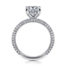 Alinna - 14K White Gold Princess Cut Diamond Engagement Ring - 0.65 ct
