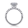 Perry - 14K White Gold Princess Cut Diamond Engagement Ring - 0.3 ct