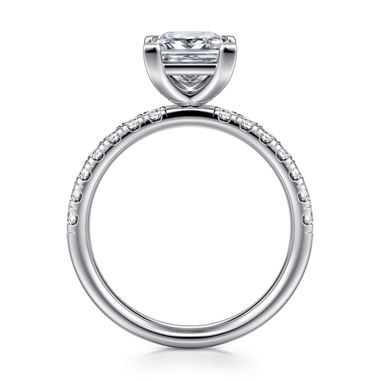 Winslow - 14K White Gold Princess Cut Diamond Engagement Ring - 0.35 ct - Shot 2