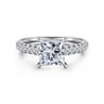 Addilyn - 14K White Gold Princess Cut Diamond Engagement Ring - 0.5 ct