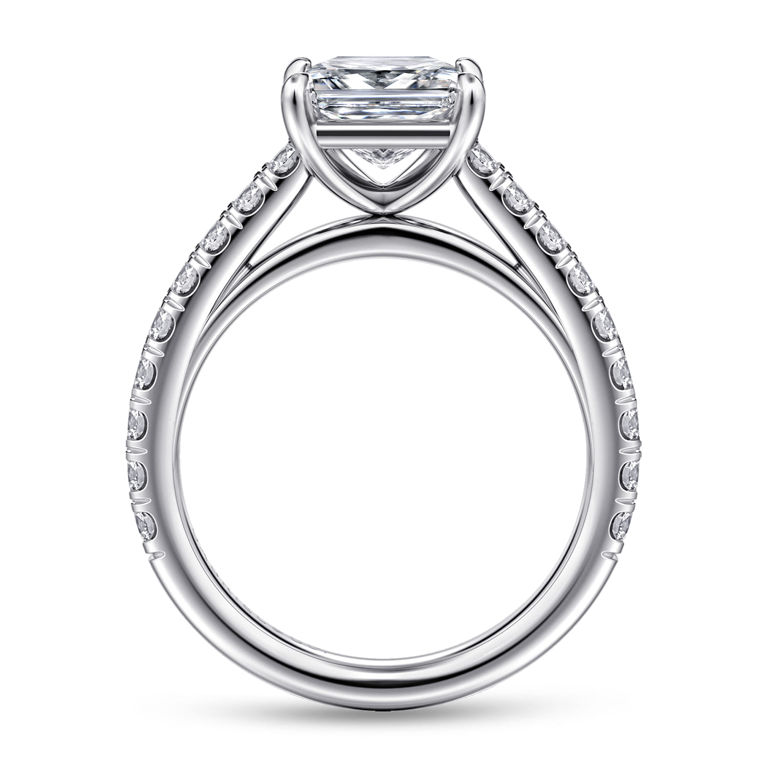 Addilyn - 14K White Gold Princess Cut Diamond Engagement Ring - 0.5 ct - Shot 2