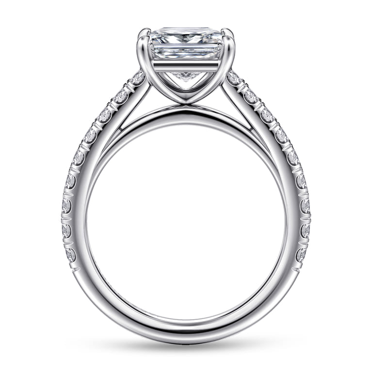 Addilyn - 14K White Gold Princess Cut Diamond Engagement Ring - 0.5 ct - Shot 2