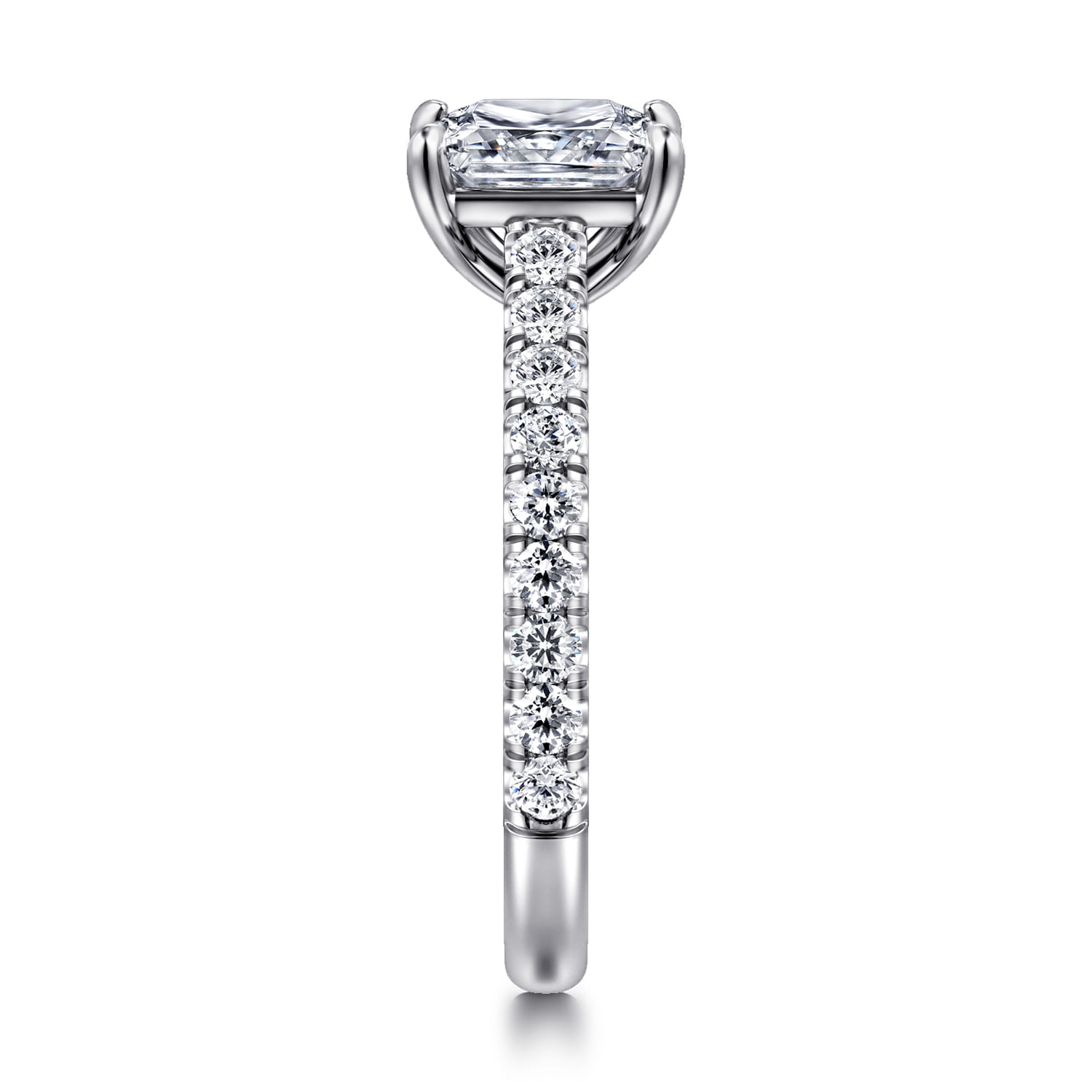Addilyn - 14K White Gold Princess Cut Diamond Engagement Ring - 0.5 ct - Shot 5