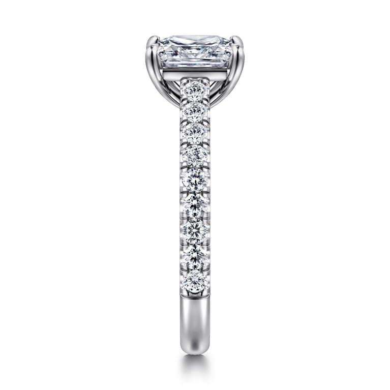 Addilyn - 14K White Gold Princess Cut Diamond Engagement Ring - 0.5 ct - Shot 5