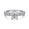 Wyatt - 14K White Gold Princess Cut Diamond Engagement Ring - 0.38 ct
