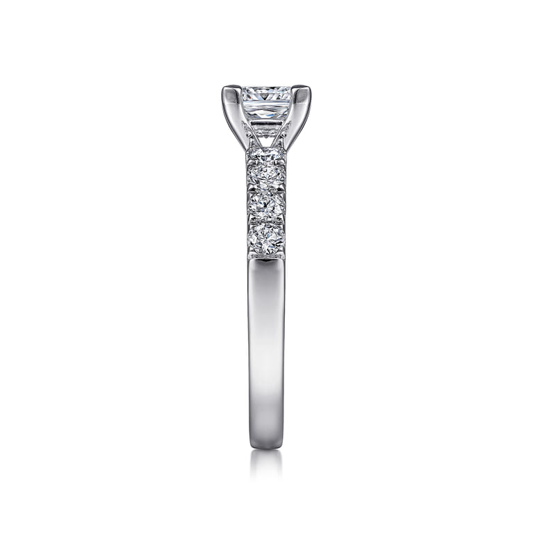 Wyatt - 14K White Gold Princess Cut Diamond Engagement Ring - 0.38 ct - Shot 5
