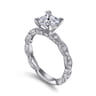 Sadie - 14K White Gold Princess Cut Diamond Engagement Ring - 0.12 ct