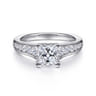 Nicola - 14K White Gold Princess Cut Diamond Channel Set Engagement Ring - 0.46 ct