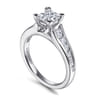 Nicola - 14K White Gold Princess Cut Diamond Channel Set Engagement Ring - 0.46 ct