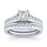 Nicola - 14K White Gold Princess Cut Diamond Channel Set Engagement Ring - 0.46 ct