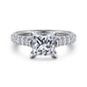Luciole - 14K White Gold Princess Cut Diamond Engagement Ring - 0.6 ct