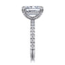 Amira - 14K White Gold Radiant Cut Diamond Engagement Ring - 0.6 ct