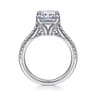 Shayanne - 14K White Gold Rectangular Radiant Cut Diamond Engagement Ring - 0.25 ct