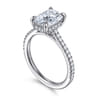 Aline - 14K White Gold Radiant Cut Diamond Engagement Ring - 0.3 ct