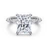 Caitte - 14K White Gold Radiant Cut Double Prong Diamond Engagement Ring - 0.5 ct