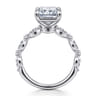 Caitte - 14K White Gold Radiant Cut Double Prong Diamond Engagement Ring - 0.5 ct