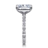 Caitte - 14K White Gold Radiant Cut Double Prong Diamond Engagement Ring - 0.5 ct