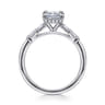 Eva - 14K White Gold Radiant Cut Diamond Engagement Ring - 0.3 ct